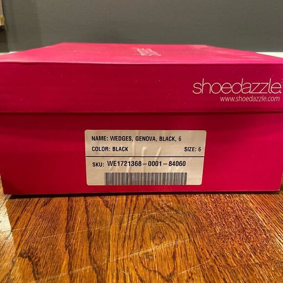 Shoe dazzle Genova wedge in black. - Picture 6 of 6